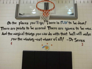 ... the basket in the gym where two of my grandchildren go to school