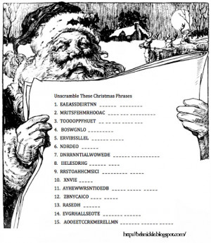 Unscramble These Christmas Phrases