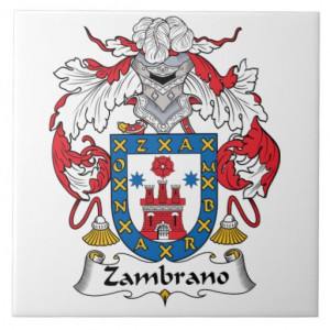 Zambrano Family Crest Ceramic Tile