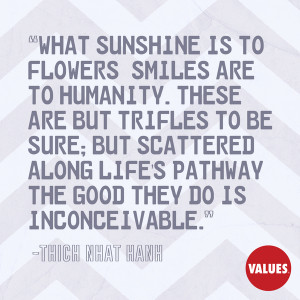 What sunshine is to flowers, smiles are to humanity. These are but ...