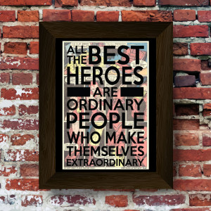 All the best Heroes Quote Super Hero Upcycled vintage comic book art ...
