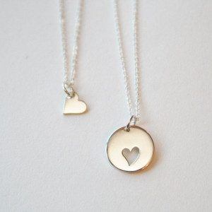 Mother Daughter Heart Necklace Mother Mother of the by BloomCharms ...