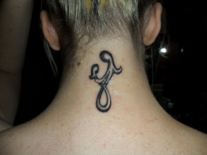 symbolizing the popular mother and daughter symbol drawn on the back ...