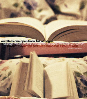 our life is one open book full of pages. | Life Hack Quote