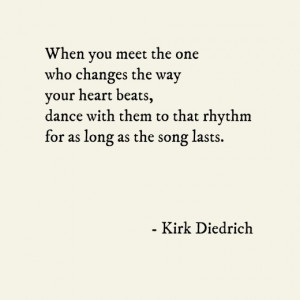 ... beats, dance with them to that rhythm for as long as the song lasts