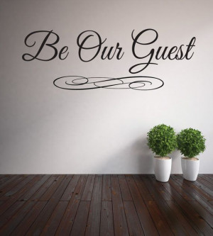 Guest Vinyl Lettering Wall Decal Perfect addition to a spare or guest ...