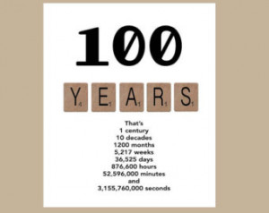 100th Birthday Card, Milestone Birthday Card, The Big 100, 1914 ...