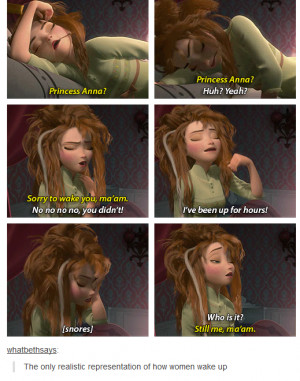 Disney Frozen Princess Anna waking up meme Imgur