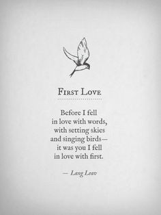 First Love by Lang Leav More