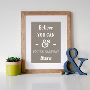 Believe' Quote Print Or Canvas - living room