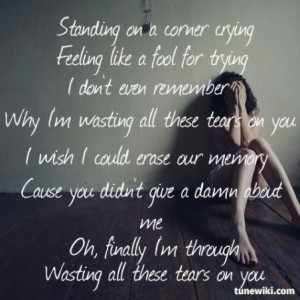 Cassadee pope wasting all these tears Sad song you didn't thats ...