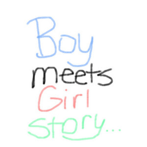 Boy meets girl quote background