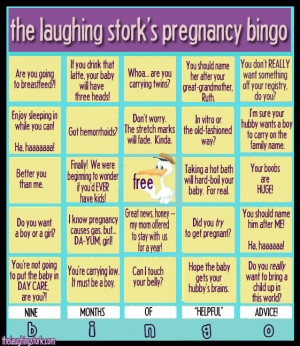 Pregnancy Bingo, fun for the whole family