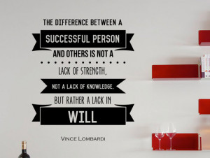 Vince Lombardi quote motivational typography wall decal office home ...