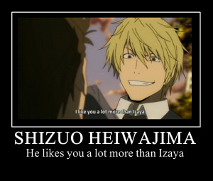 shizuo heiwajima he likes you a lot more than izaya # shizuo # izaya ...