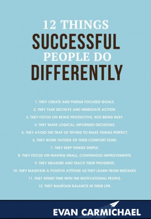 12 Things successful people do differently: