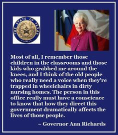 Ann Richards quote. 