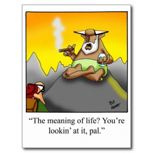 Funny Cigar Wise Man Cartoon Gifts! Post Card