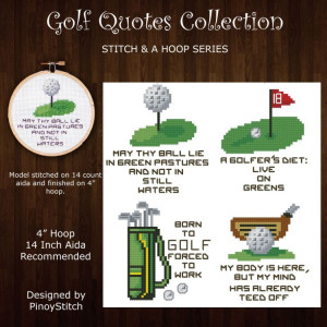 Golf Quotes Mini Pattern Click Image To Close
