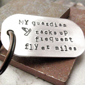 Guardian Angels Quotes Protection Guardian angel key chain,