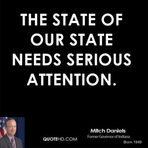 The state of our state needs serious attention.