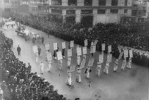 Women's Movements Photo: Suffragettes Marching