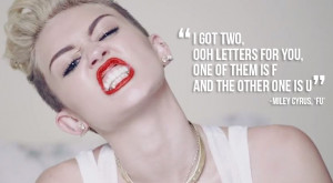 Miley Cyrus Song Lyrics Quotes Miley cyrus bangerz fu lyrics