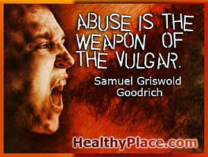Quote on abuse - abuse is the weapon of the vulgar.
