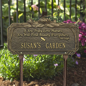 ... 1705 Personalized One Line Standard Dragonfly Poem Garden Lawn Plaque
