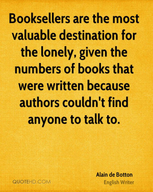 Booksellers are the most valuable destination for the lonely, given ...
