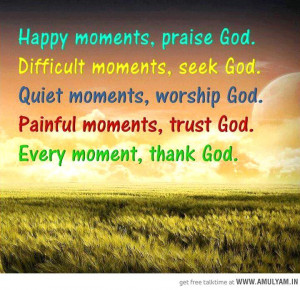 Thank God for Every Moment - Srikanth