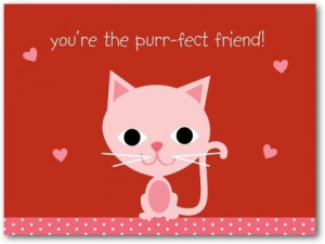 Cat Valentine Card Cat's meow - valentine's day