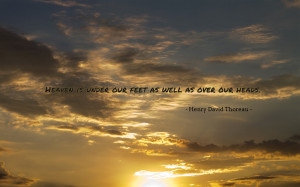Heaven is under our feet... quote wallpaper