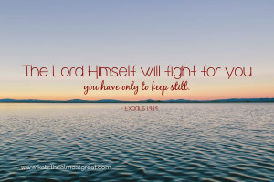 The Lord Himself will fight for you; you have only to keep still ...
