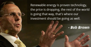 Renewable energy is proven technology, the price is dropping, the rest ...