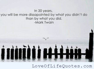 Mark Twain quote on disappointment