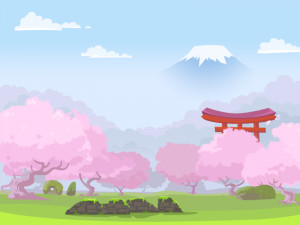 Cherry Blossom Background by nikitabirds