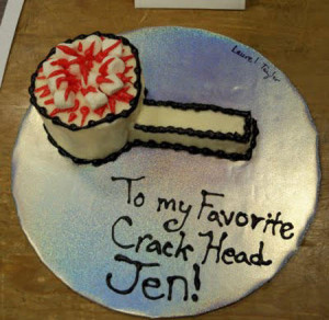 funny cake messages crack pipe