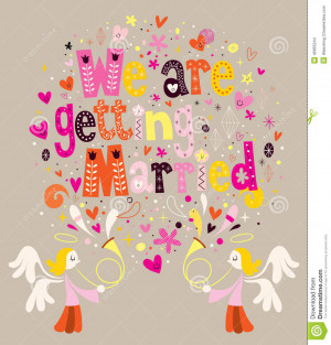 We Are Getting Married wedding invitation card with decorative ...