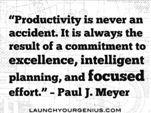 Productivity is never an accident. It is always the result of a ...