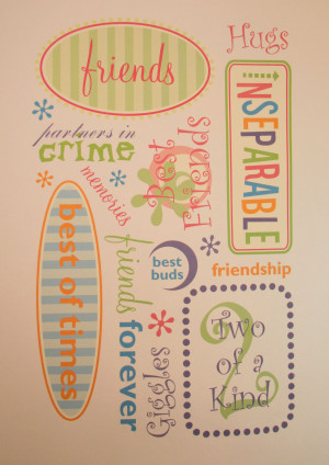 Inseparable Friends Rub Ons