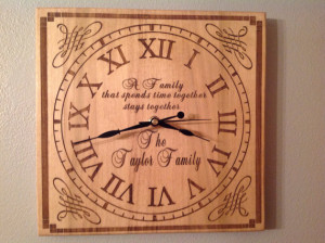 Personalized clock-laser engraved clock-family clock-family gift ...