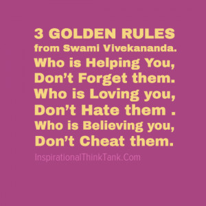 GOLDEN RULES from Swami Vivekananda.