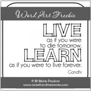 WORD ART: Live/Learn Quote Word Art Freebie