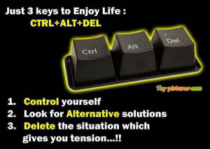 ... ,Delete the Situation Which Gives You Tension !!~ Happiness Quote