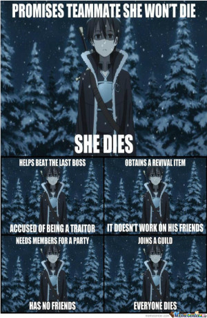 Bad Luck Brian, Sword Art Online Edition.