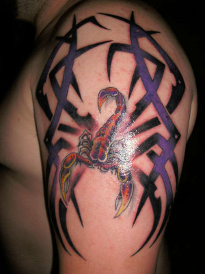 Scorpion Tribal Digital Mrtortyr Tattoo