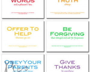 family rules printable w/ Bible ver ses ...