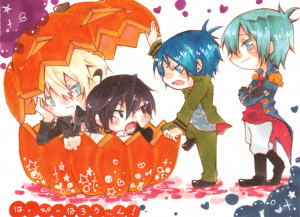 Hitman Reborn Pumpkin Hibari Kyoya Four Males Rokudou Mukuro