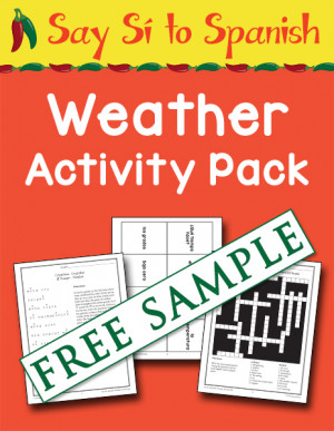 Say Sí to Spanish: Weather Activity Pack Free Sample